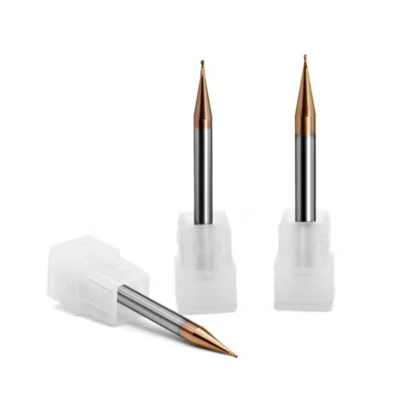 

NEW HRC55 2-Flute tungsten steel ball nose end milsl Small slot diameter 0.2mm 0.3mm 0.4mm 0.5mm 0.6mm 0.7mm cnc milling machine