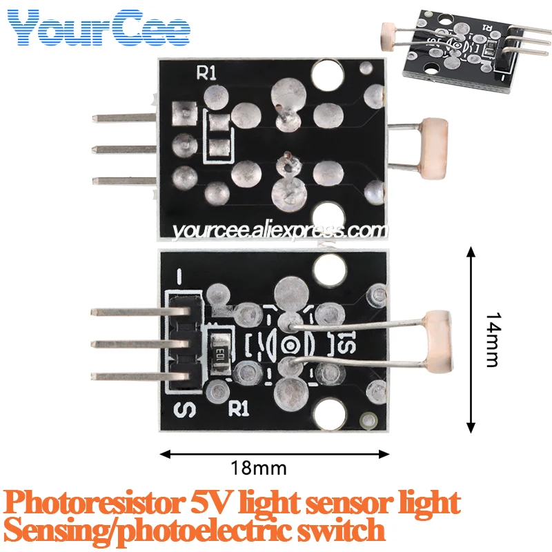 5pcs/lot RGB LED Flame Temp Humidlty Sound Metal Touch Photoresistor IR Tracking Buzzer Rotary encoder Hall magnetic Module