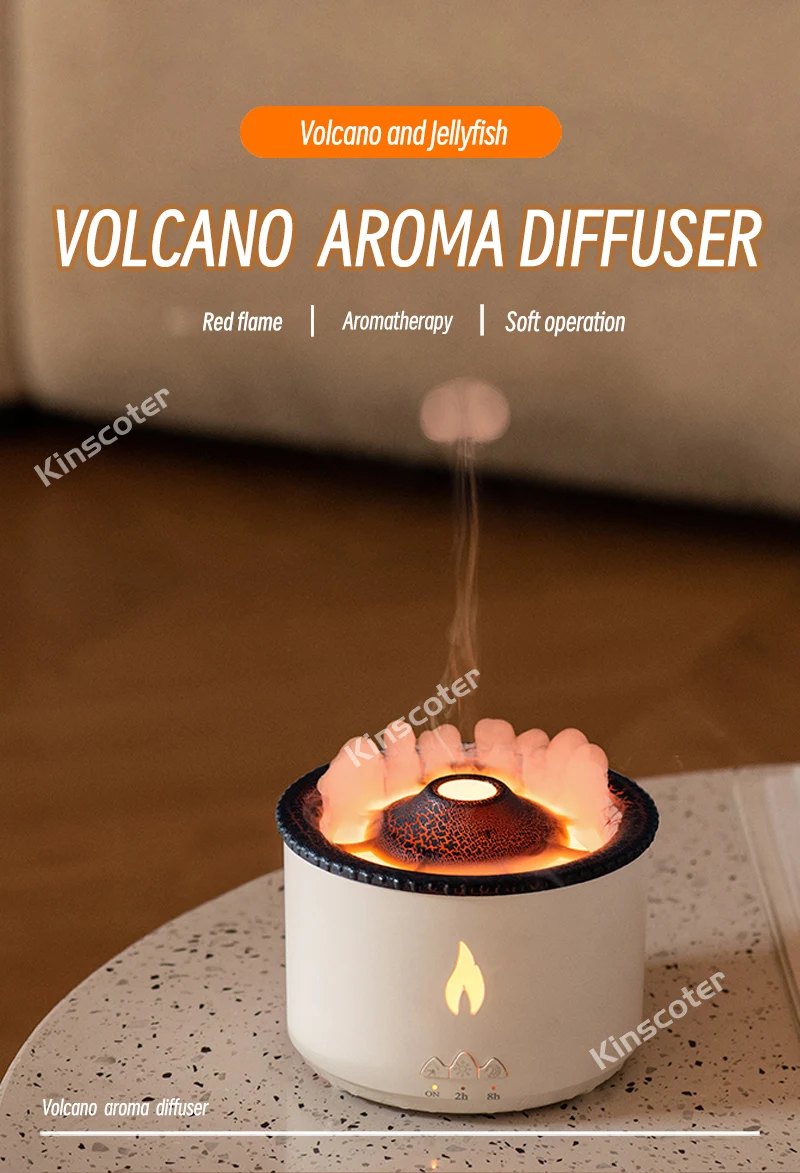 Jellyfish Smoke Ring Aroma Diffuser Creative Volcanic Air Humidifier Aromatherapy for Home Office Bedroom/Essential Oil Set
