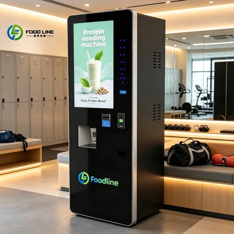 FL Customized Touch Screen Coffee Machine Accepts Credit Card QR Code Coin Instant Coffee Smart Protein Shake Vending Machine