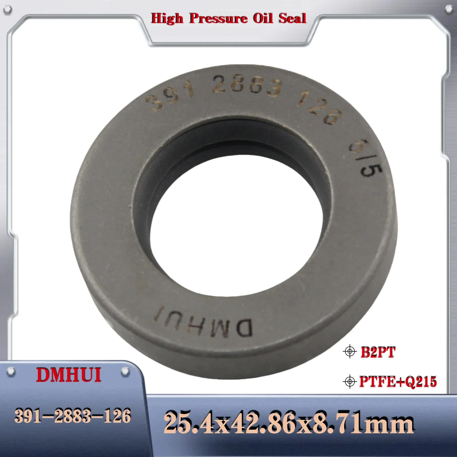 Shaft Oil Seal25.4x42.86x8.71 391-2883-126 X73-50-11 For Parker Motor Seal M20, M30 25.4X42.86X8.71 Motor Rotary Shaft