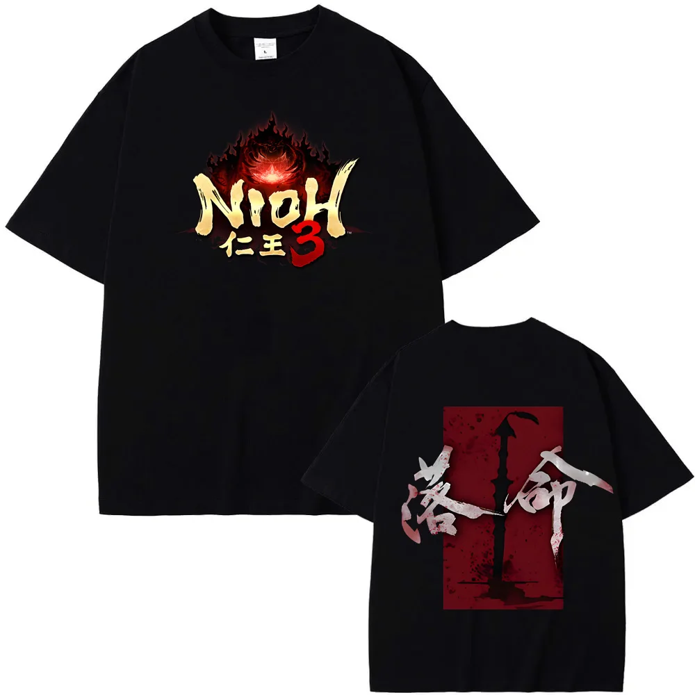 Nioh 3 T-Shirt 2026NEW Action role-playing game TEE 100%Cotton High Quality GAME Graphic Printing Tee-shirt Vintage Short Sleeve