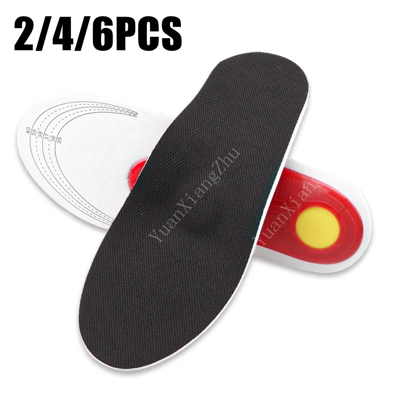 

2/4/6Pcs Orthopedic Insole for Feet Arch Support Plantar Fasciitis Foot Shoes Insoles Men Women EVA Shock absorbing Shoe Pads