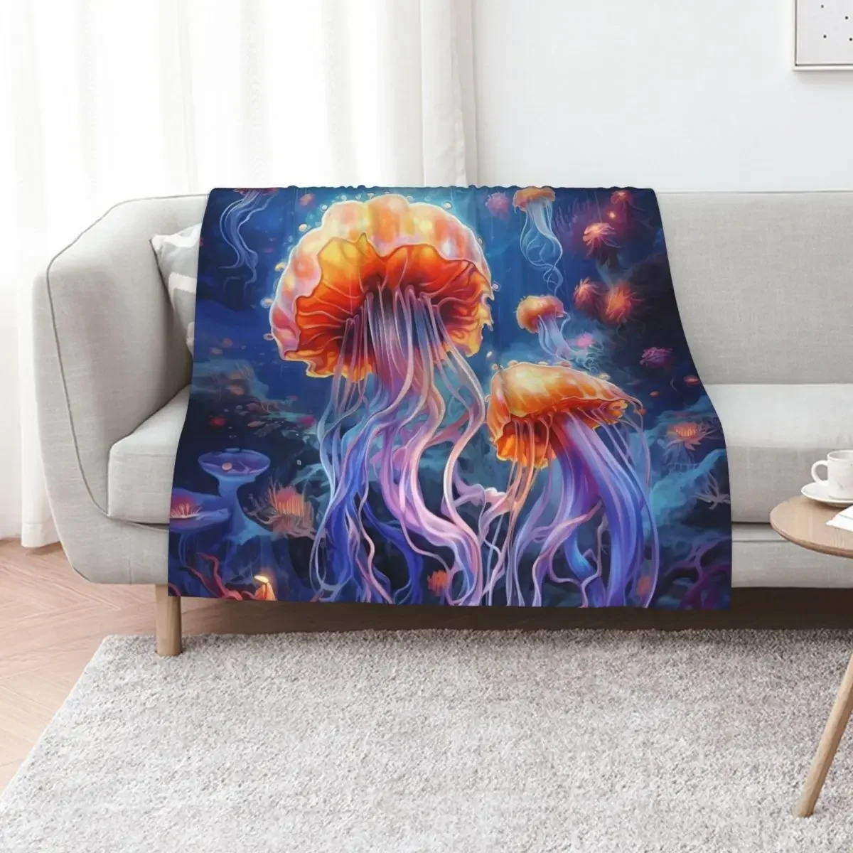 

Jellyfish #25 Throw Blanket funny gift Bed linens Fashion Sofas Sofas Blankets