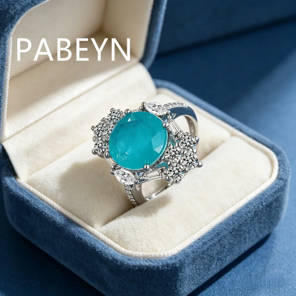 925 Sterling Silver Stylish Luxury Wrapped Crystal Zircon Necklace Open Ring Set Ladies Jewelry Holiday Gift