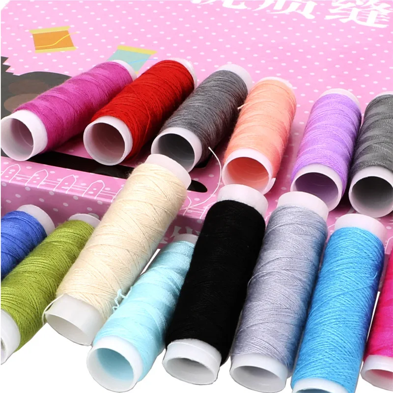 Mixed Colors 100% Polyester Yarn Sewing Thread Roll