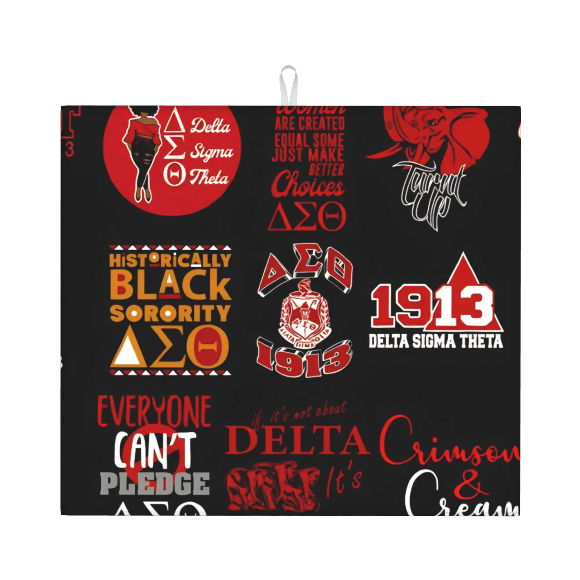 Drying Mat For Kitchen Delta Sigma Theta Sorority 1913 Barware Tableware Oil Proof Reusable  Washable Kitchen Sink Drying Pad