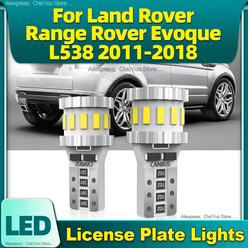 

12V T10 W5W Canbus LED Bulb License Plate Lights For Land Rover Range Rover Evoque L538 2011 2012 2013 2014 2015 2016 2017 2018