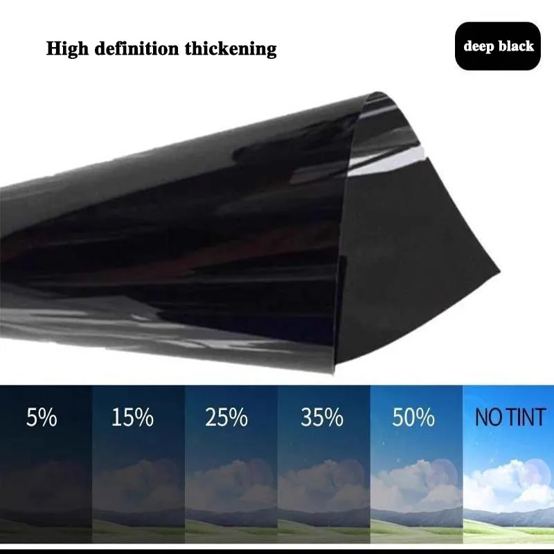 Car Window Film Self-Adhesive Privacy Solar Film UV Blocking Sun Protection Heat Insulation Explosion-Proof Glass Film