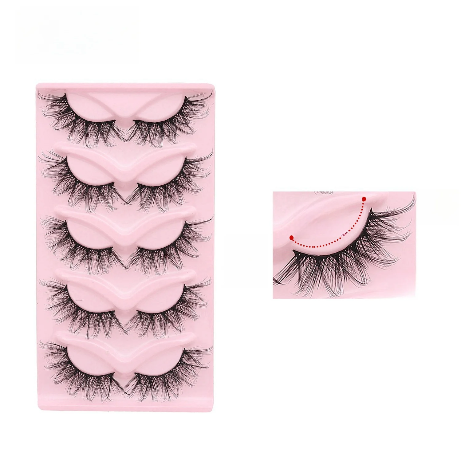 5 أزواج من الرموش الصناعية ثلاثية الأبعاد، رقيق سميك ثلاثي الأبعاد متعدد المستويات لتطويل ذيل العين، يعزز مظهرك على الفور #3