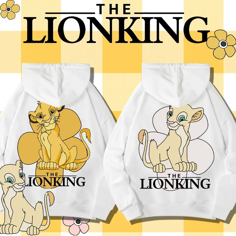 

Disney Lion King United Name Hoodie Coat Male Simba Nana Cartoon Peripheral Lovers Wear Loose Hooded Clothes