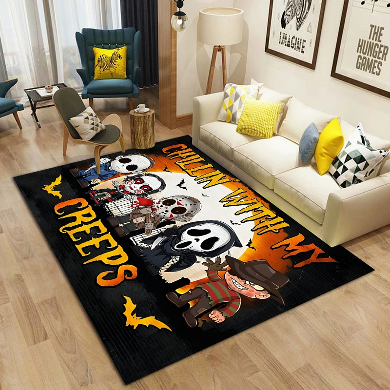 

Horror Classic Movie Pattern Area Rug,Carpet for Home Living Room Bedroom Sofa Doormat Kitchen Decor,Non-slip Floor Play Mats