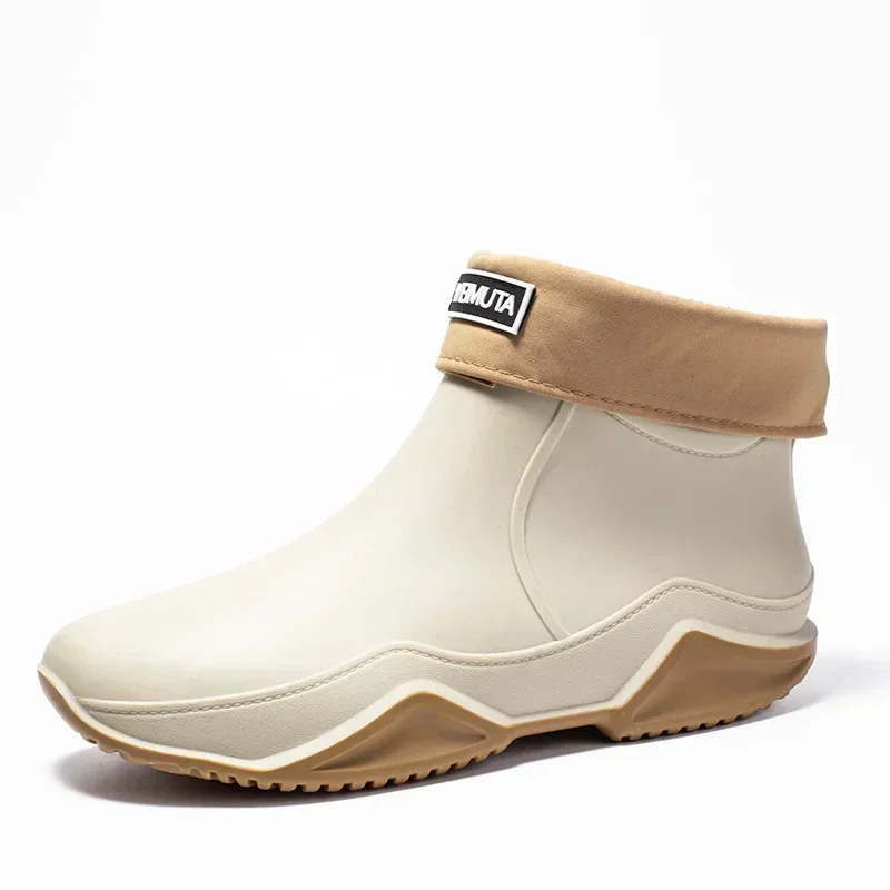 Botas de chuva para homens e mulheres, sapato de chef antiderrapante, sapato anti-lavagem de carros, veludo resistente ao desgaste, bota de água quente para homens e mulheres