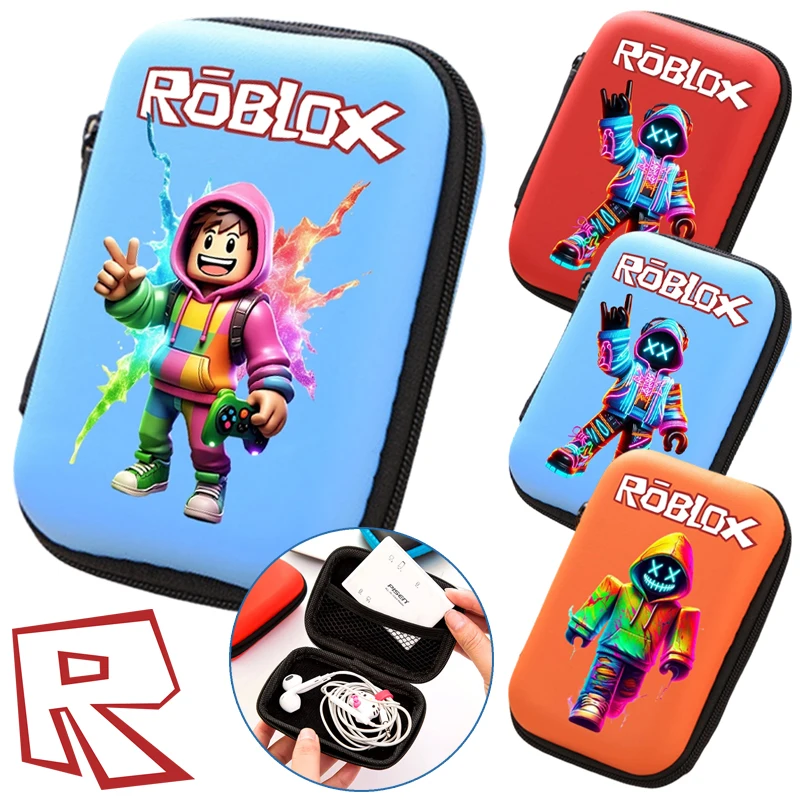 

Roblox Earphone Bag Sundries Travel Storage Cable Electronics Organizer Bag Anime Mini Zipper Pouch Portable Charger U Disk Case