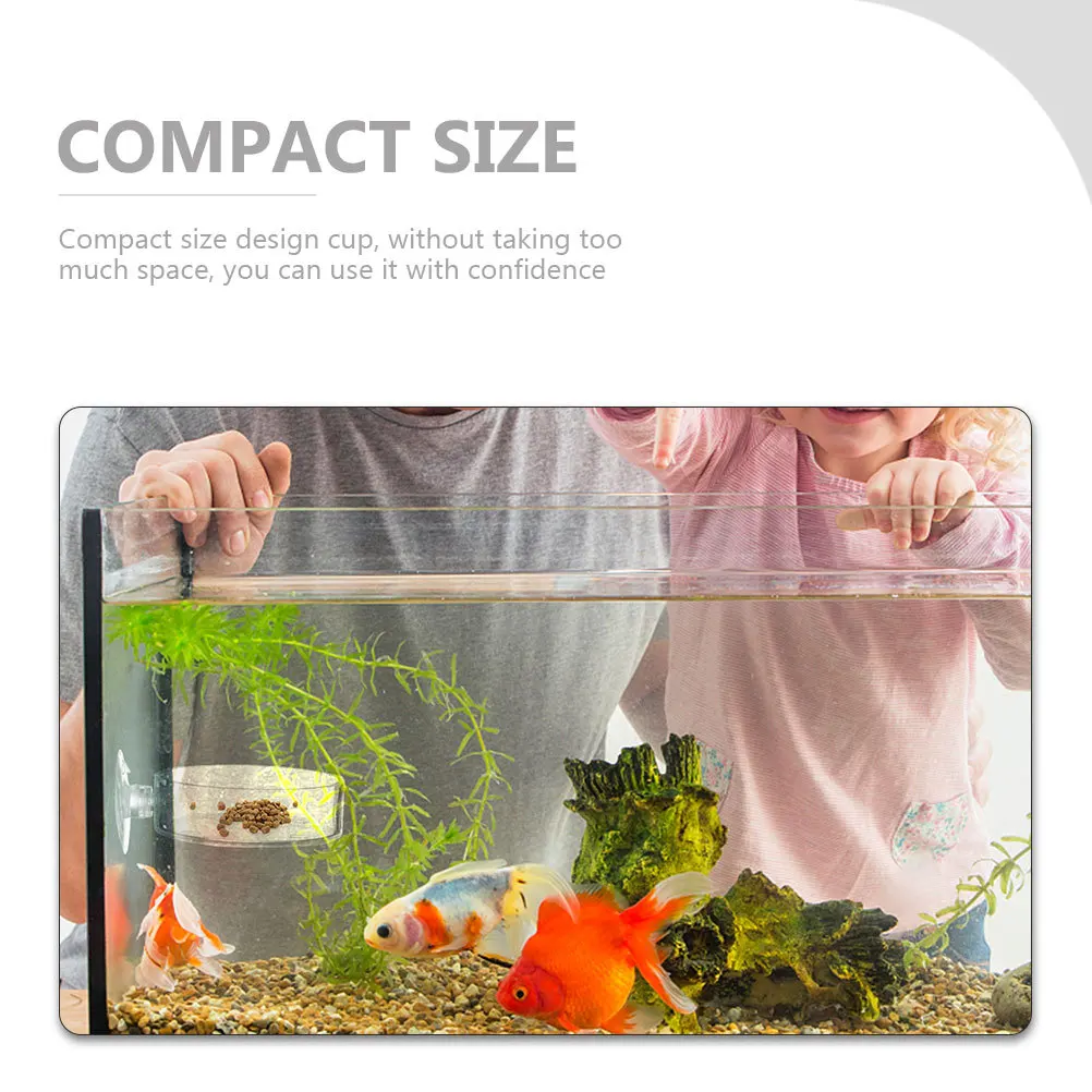 

6Pcs Fish Feeder Bowl Premium Acrylic Aquarium Feeding Dish for Fish Tank Shrimp Food Holder Clear Suction Cup Compatible