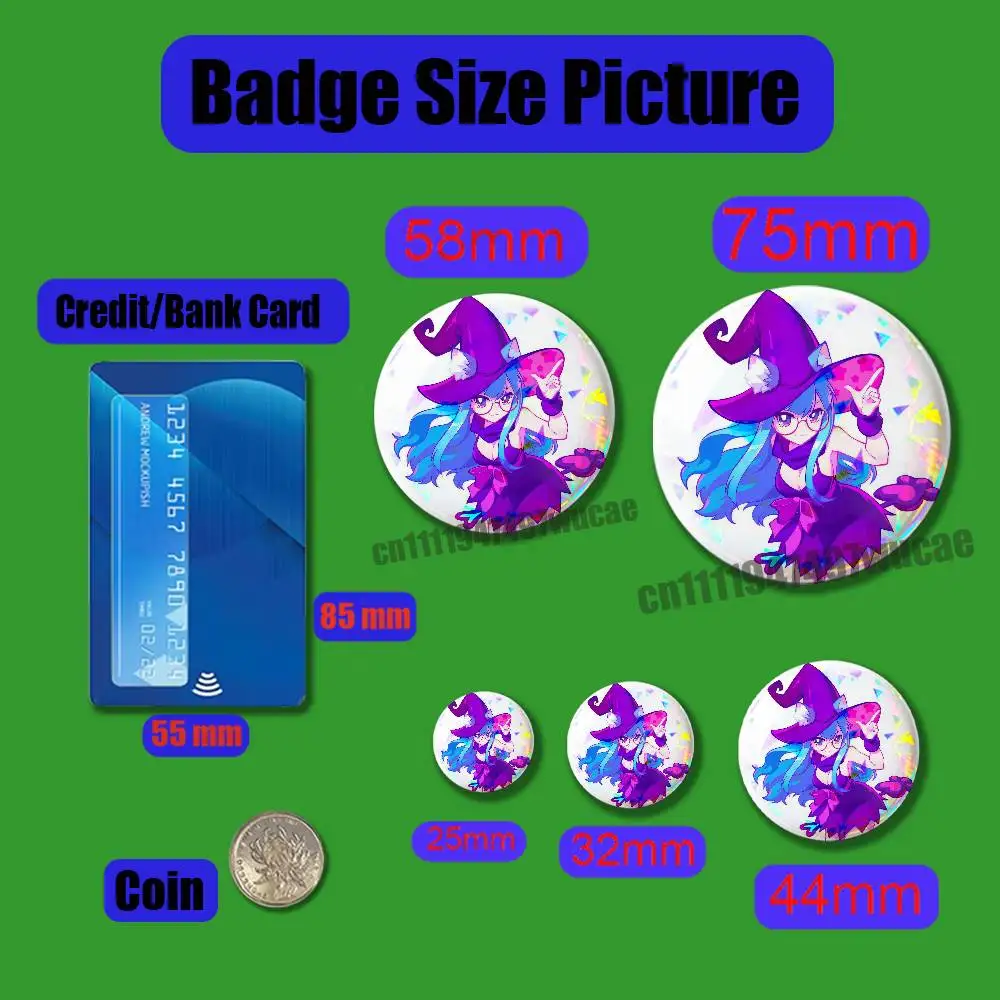 For Marija Rin M-Muse Dash Pin Case DIY Insignia Badge Emblem Round Brooch Button Hat Cap Laser Cover