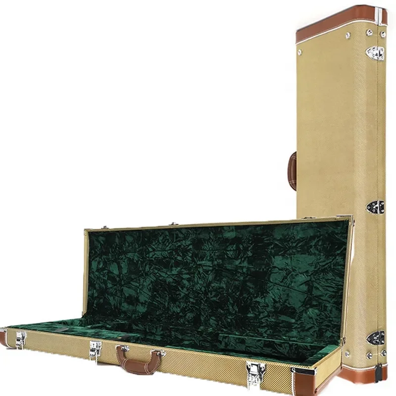 Thickened Hard Shell Electric Guitar Case Shockproof Anti Collision Pressure Resistant Wooden Protective Box Portable Storage