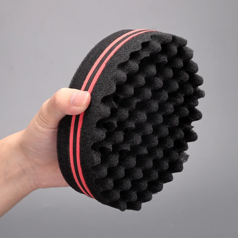 New Double-Sided Magic Twisted Hairbrush Sponge Fashion Styling Oval Dual Use Perforated Curly Sponge Wave Roll Washable Tool