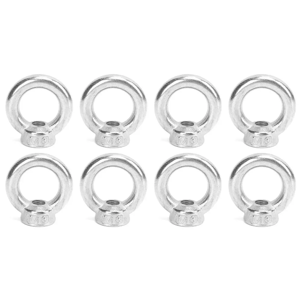 10 Pcs M6 / M8 / M10​ Lifting Eye Nut​ Ring Shape​ 304 Stainless Steel​ Threaded Nut Fastener​ Female Threaded Eye Bolt​
