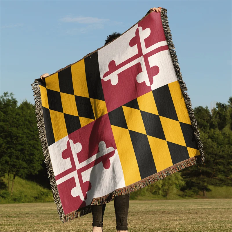 

Gaslight Gatekeep Girlboss Мэриленд США, жаккардовое тканое одеяло с бахромой из США