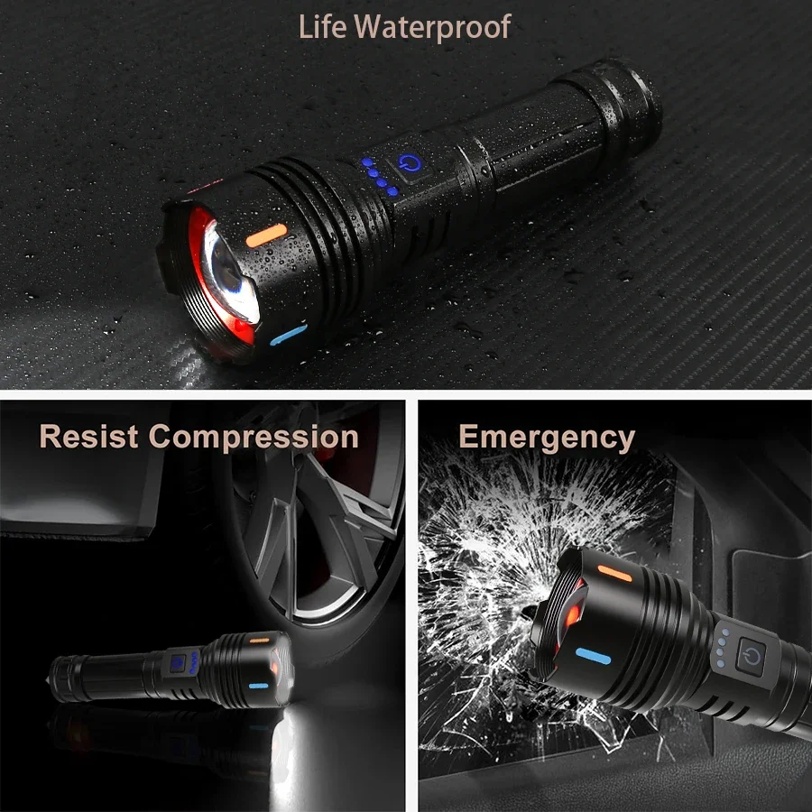 Rechargeable Flashlights High Lumens, 990000 Lumen Bright Led Flashlight with 5 Modes, Powerful Waterproof Tactical Torch Light