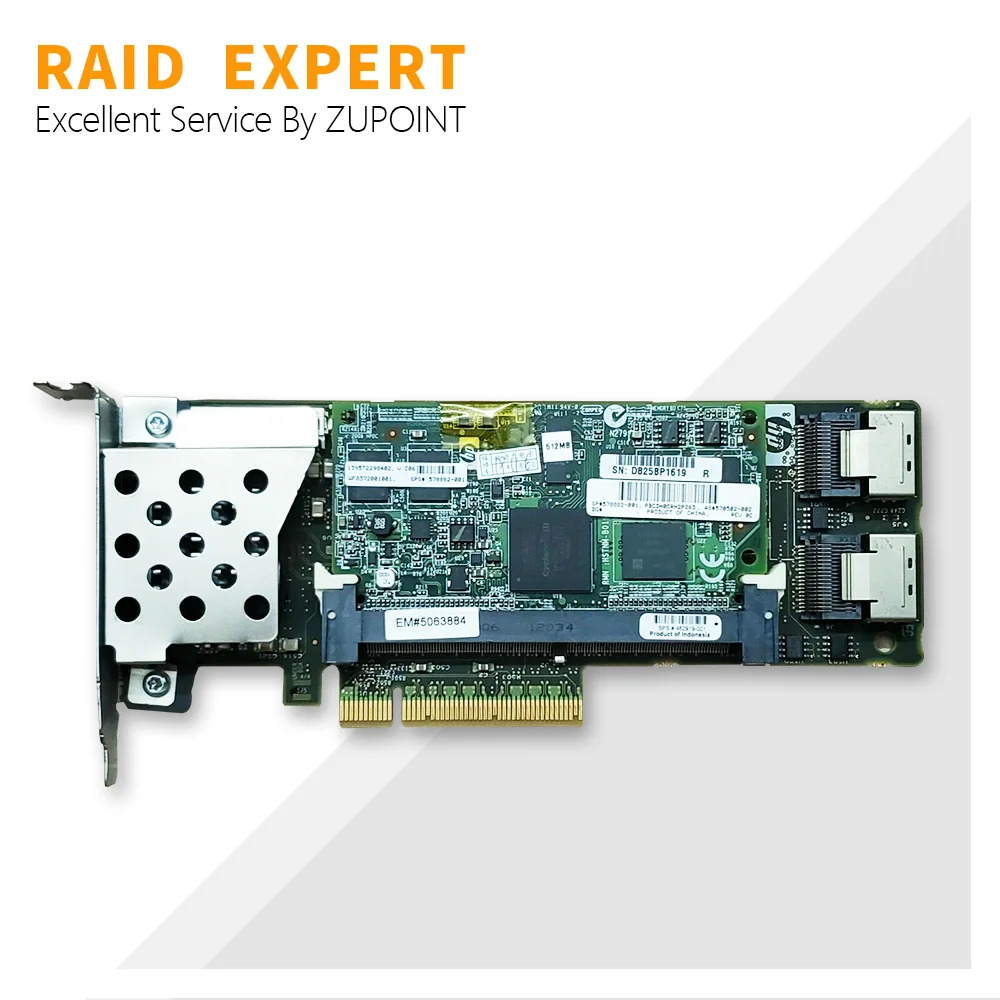 

ZUPOINT FOR P410 512MB 462919-001 Smart Array SAS SATA RAID Controller Card FBWC 578882-001 PCI E RAID Expander