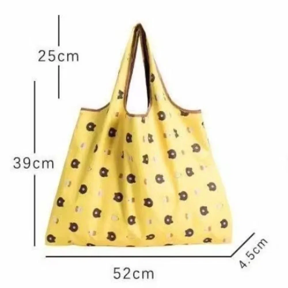 HOT Cute Miffy Folding Shopping Bag Extra Large Capacity Waterproof Nylon Durable Tote Bag Travel Grocery Storage Bag In Stock view 6