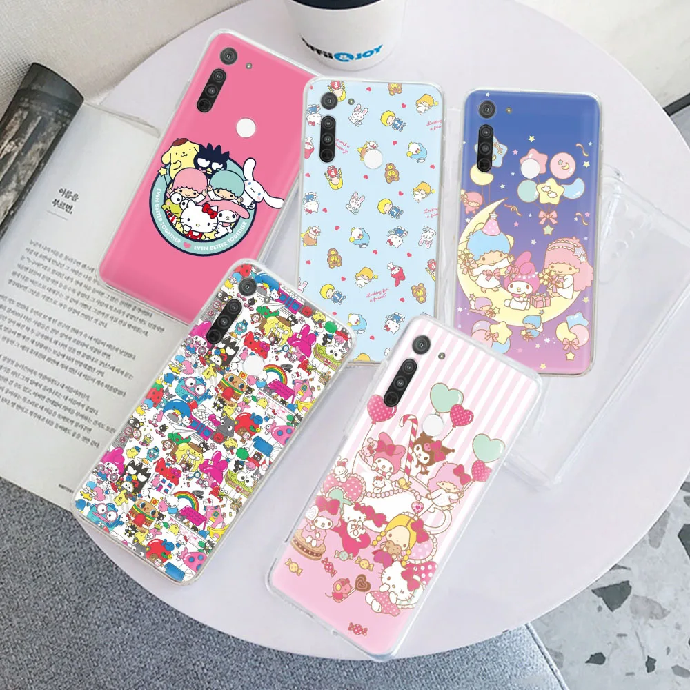 Cover for Moto One Fusion Action Zoom Vision Plus E20 E30 E40 G31 G41 G51 G71 G50 G60 G60S Pro Soft Case ZR47 Sanrio Characters