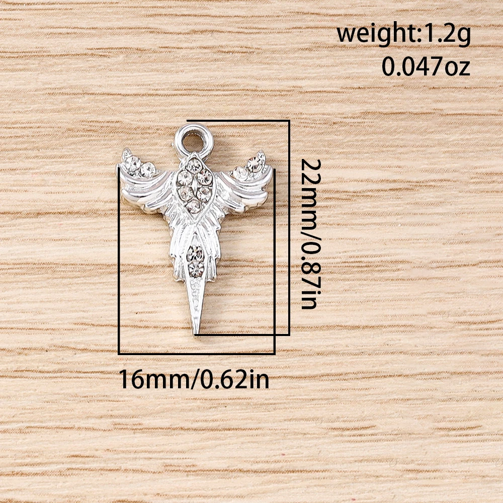 Tusember 10 قطعة 16*22 مللي متر القوطية Steampunk الصليب السحر لصنع المجوهرات أجنحة الصلبان قلادة DIY بها بنفسك أقراط القلائد لوازم