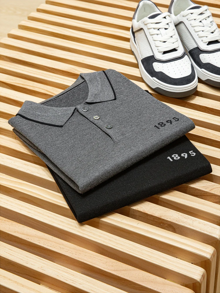 

8600 BET Edition Silk Lyocell Wool Cotton Blend Summer Men's Shirt Turn-down Collar Short Sleeve Fashion Urban Youth