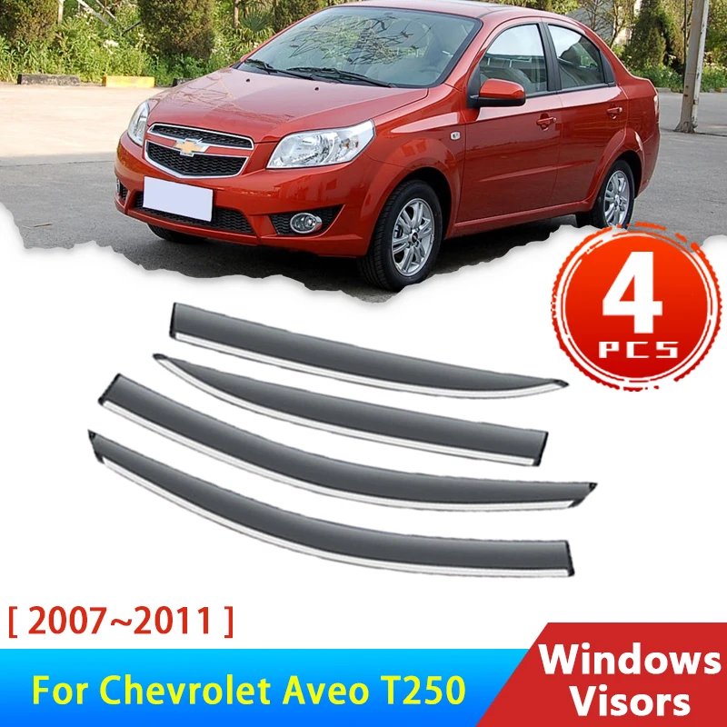 Wind Shield for Chevrolet Aveo T250 2007~2011 2010 Accessories Deflectors Car Windowa Visors Auto Rain Eyebrow Guards 2008 2009