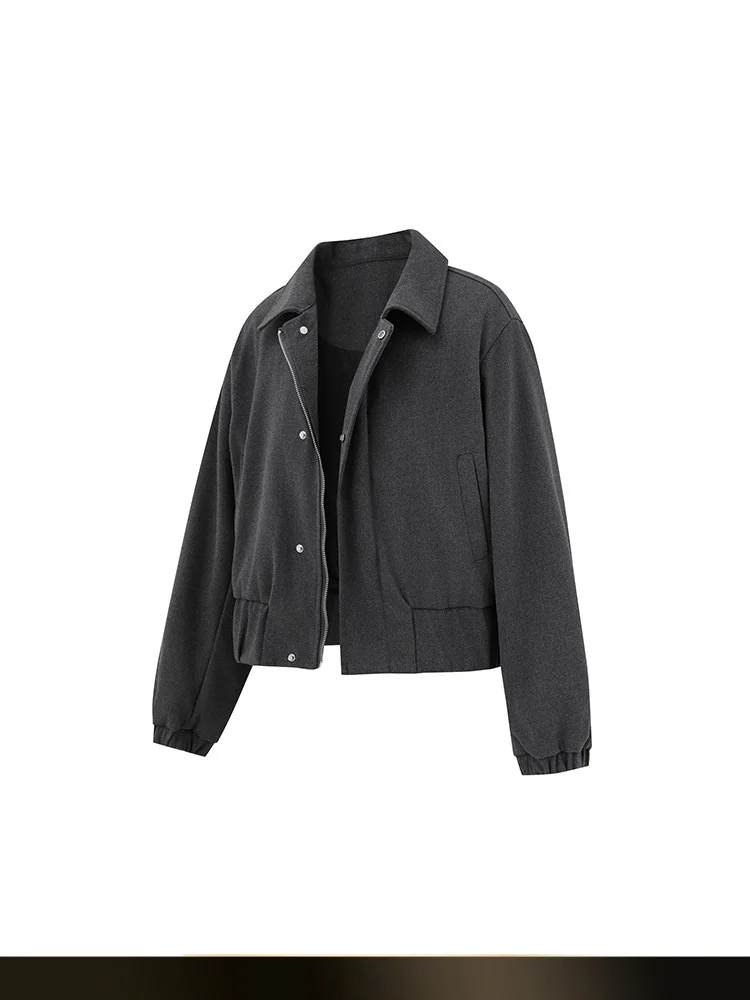 

Nted American Retro Pure Color Simple Pilot Jaet Men's ort Casual Outerwear Autumn High Street Cool Couple's Coat