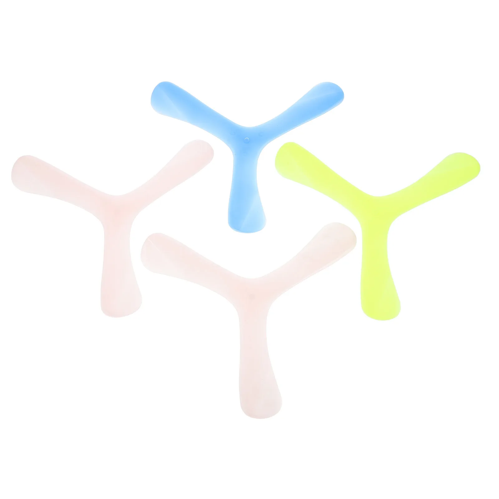 4 stuks lichtgevende boemerangs kinderen vliegen interactief speelgoed buitensporten ABS materiaal felle kleuren familieplezier