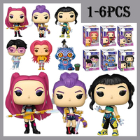1-6pcs K-pops Demons Hunters Anime Figure Rumi Zoey Mira Saja Boys Action Figure Cosplay Vinyl ornament Figures Toy fan gifts