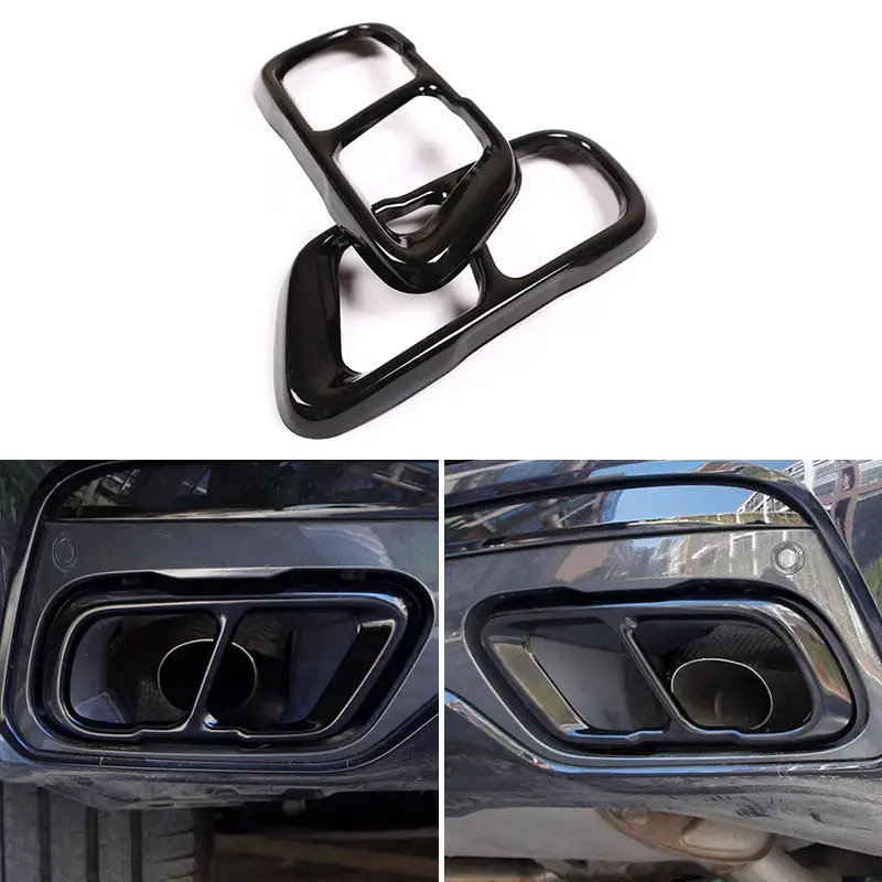

Stainless Steel Car Styling Tail Muffler Exhaust Pipe Output Cover Trim For BMW X5 G05 X6 G06 X7 G07 2019-2021 M Sports Version