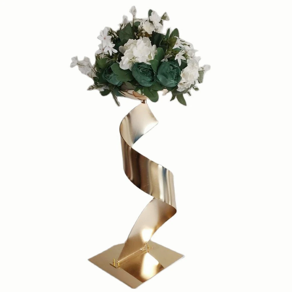 Metal Flower Rack Luxury Shiny Table Vases Wedding Centerpiece Event Road Lead For Party Home Hotel Party Decoration CH189