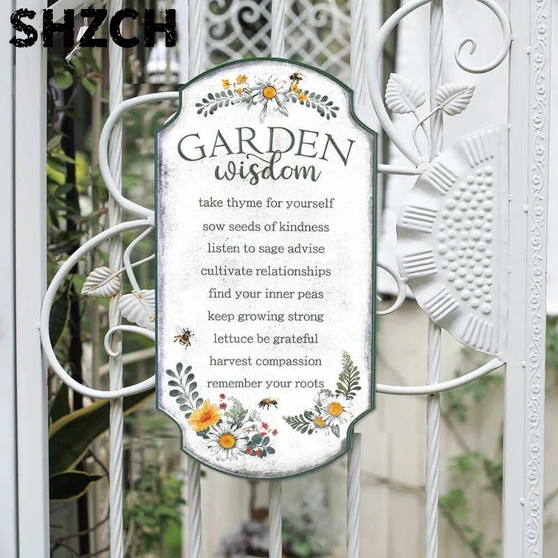Vintage Iron Wall Art Decor Rusty Retro Metal Sign  Outdoor Balcony Welcome Home Hanging Plaque Farmhouse Ornament