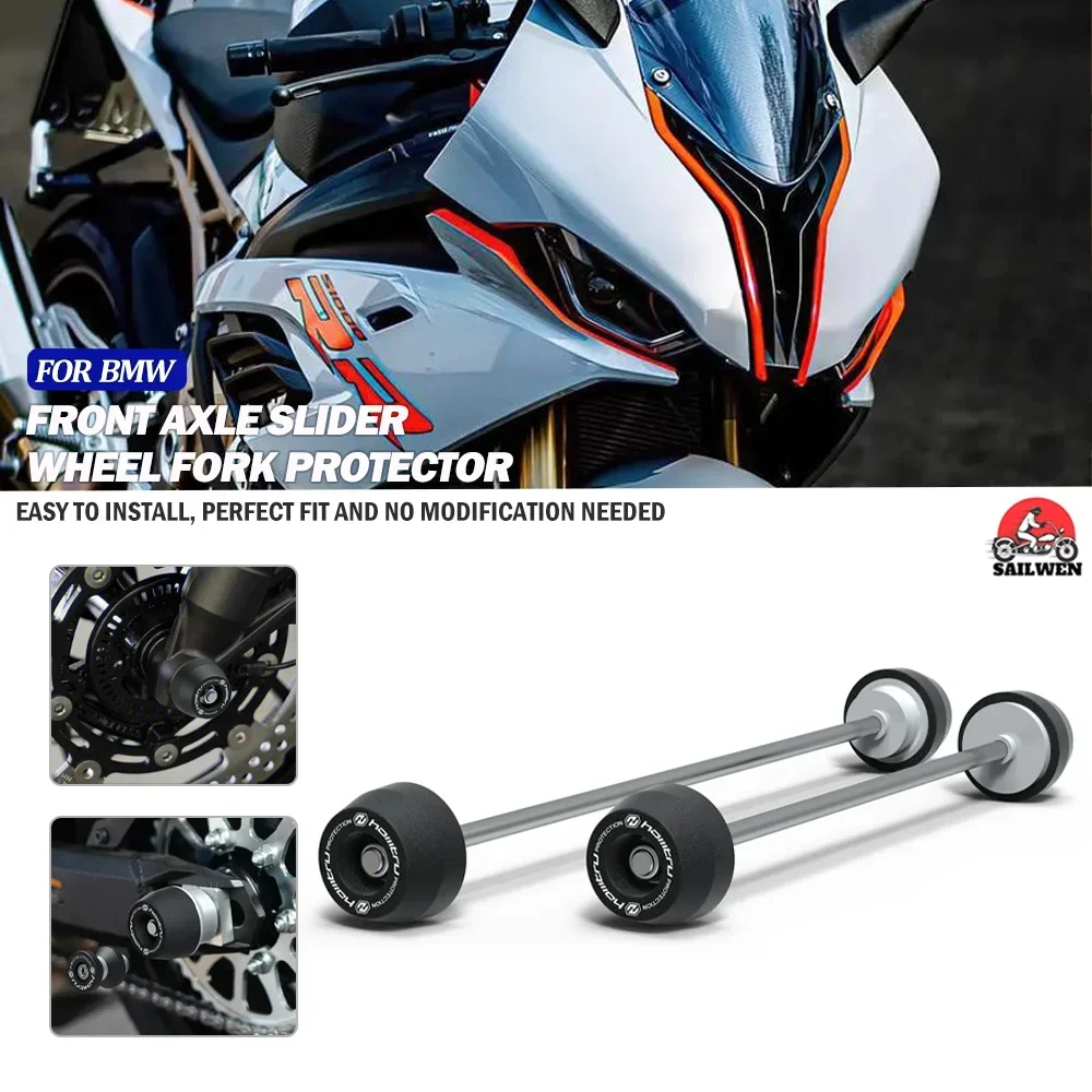 

Для BMW F900R F900XR 2020-2022 S1000RR 2019 2020 2021 2022 S1000R S1000XR 2014-2022 ползунки передней и задней оси защита колес