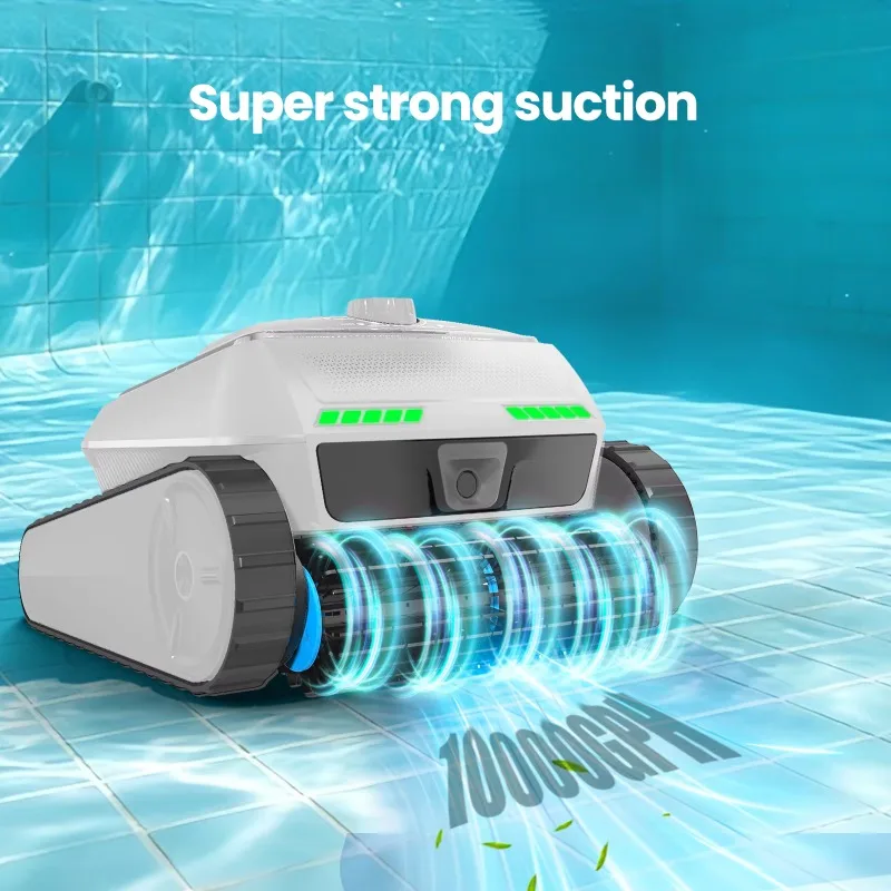 Swimming Pool Robot Automatic Cleaning Car Compatible 10400mAh Battery 180min Runtime Wall Climb
