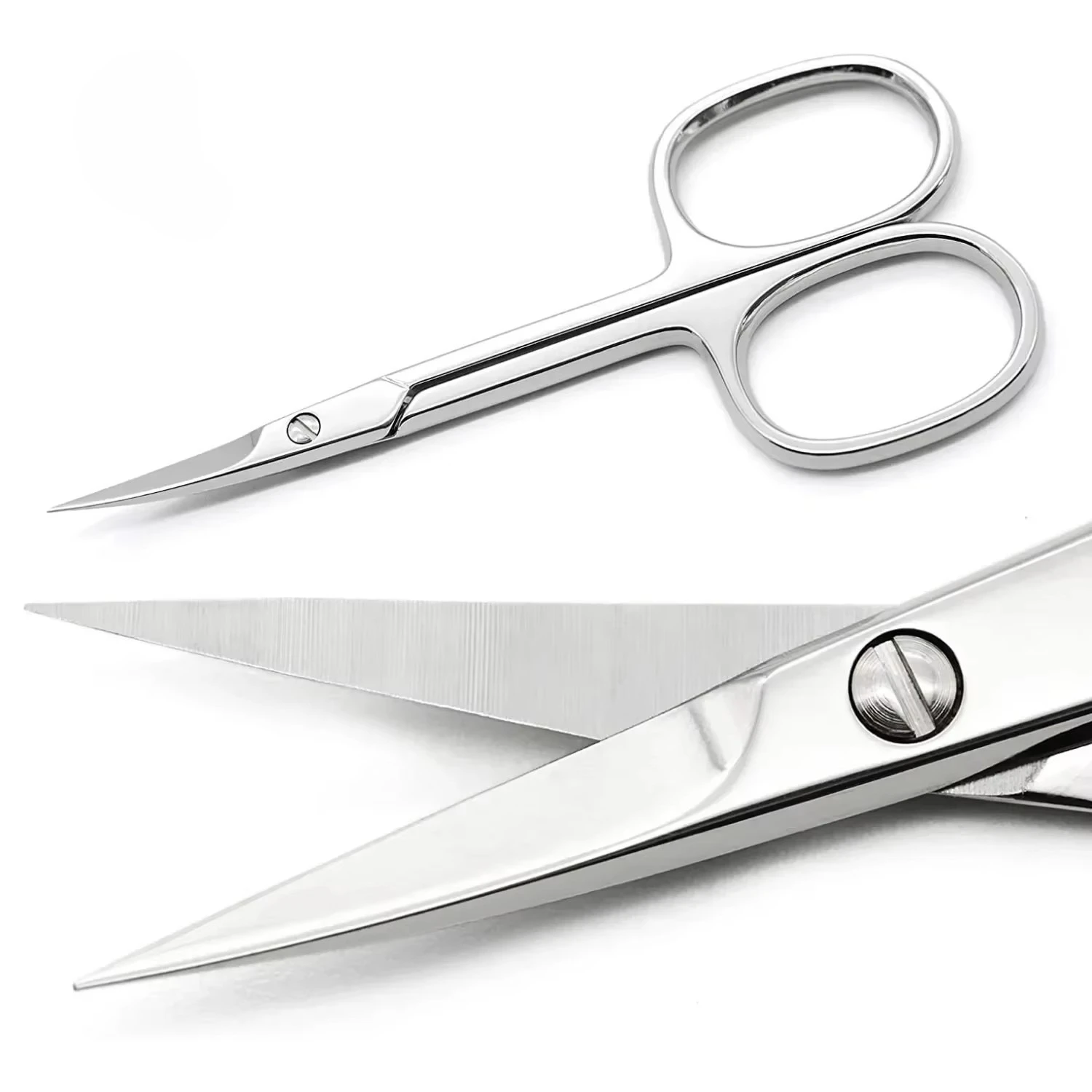 1-5Pcs 2.5 thickness Nail Cuticle Scissors Eyebrows/Eyelashes Mustache Multi-Purpose Cuticle Extra Fine Curved-Manicure scissors