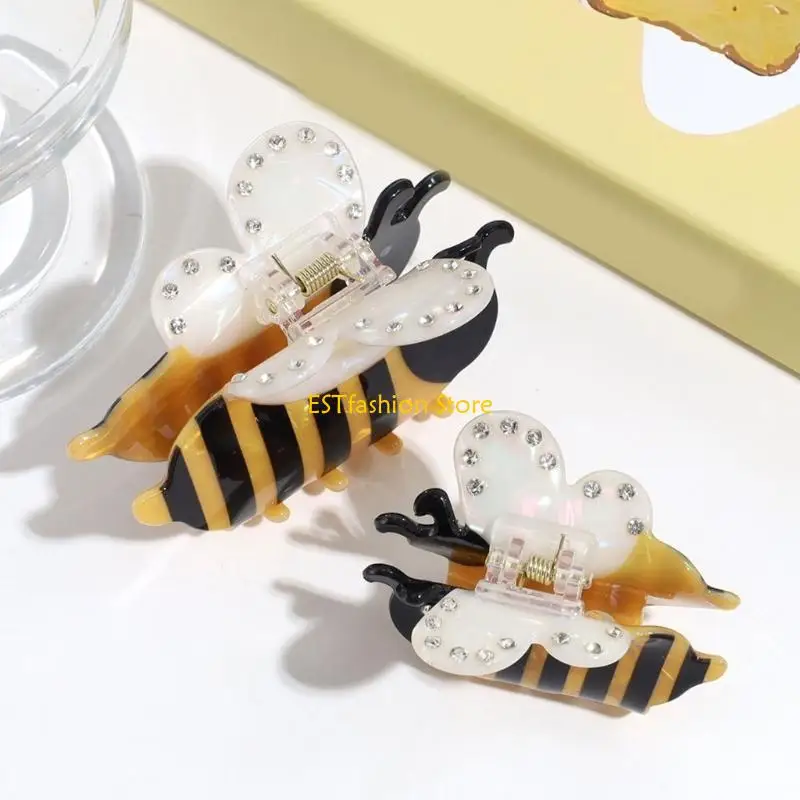 Y5GC BEES BEES HAIR CLAW CLAW جميل النحل مجوهرات شعر الشعر الأنيقة مشابك مخلب مناسبة لمختلف تسريحات الشعر #3