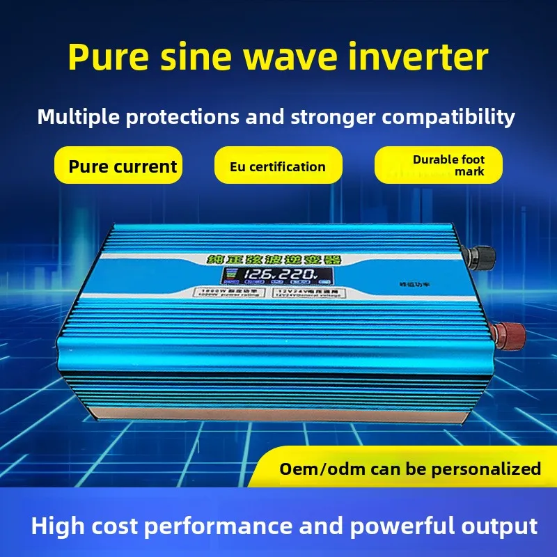 Pure Sine Wave Solar Inverter DC to AC 12V/24V 48V/60V to 220V Power Converter 3000W 6000W for Home RV Off Grid