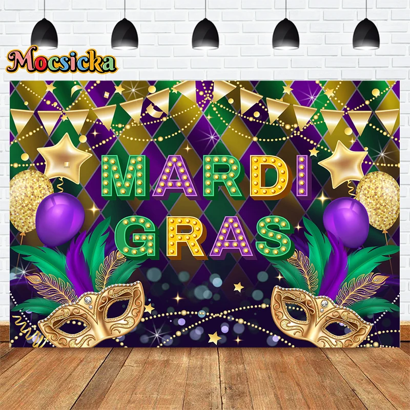 Mocsicka Photography Backdrops Masquerade Party Mask Background Happy Birthday Bachelorette Prom Photo Banner Studio Props