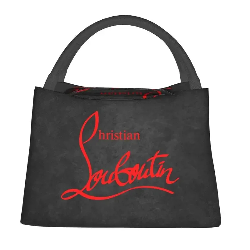 Christians High Heels Insulated Lunch Tote Bag for Women Louboutins Portable Cooler Thermal Bento Box Outdoor Camping Travel