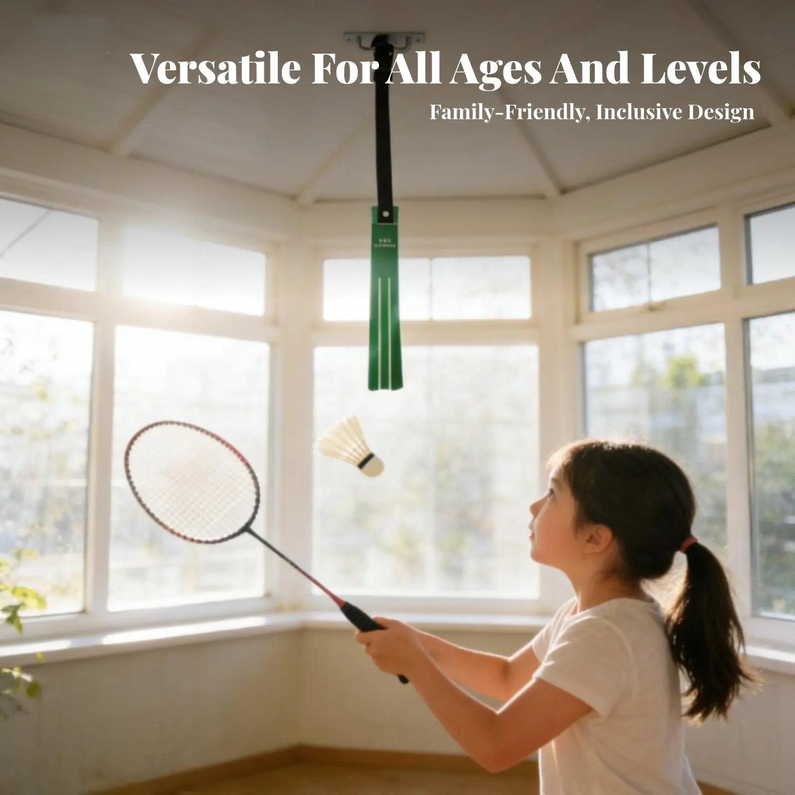 

Тренажер для бадминтона с высокой прозрачностью, долговечный, подвесной, регулируемый по высоте, портативный, спортивное оборудование