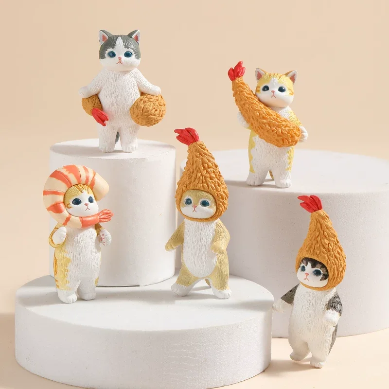 

Original KITAN CLUB Gashapon Capsule Toys Figure Kawaii Cute Mofusand Fried Prawn Cat Miniature Animal Figurine Anime Decor