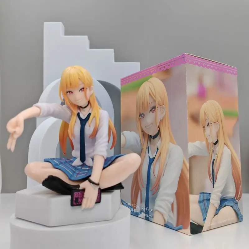 

In Stock 11cm My Dress-Up Darling Marin Kitagawa Sitting Figure Pvc Model Desktop Decoration Fashion Toys Collectible Gift