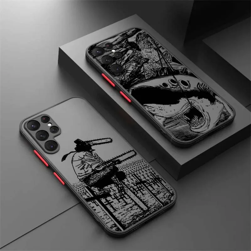 الفاخرة بالمنشار رجل الفن لسامسونج غالاكسي S25 S24 S23 S22 S21 S20 S10 S9 الترا زائد FE 5G متجمد شفافة جراب هاتف #2