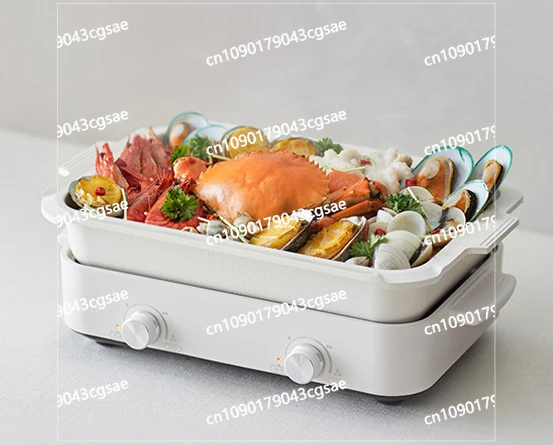

Многофункциональная кулинарная кастрюля для обжарки и ополаскивания, встроенный горшок для обжарки мяса, приготовления жарки и тушения, электрический горячий горшок
