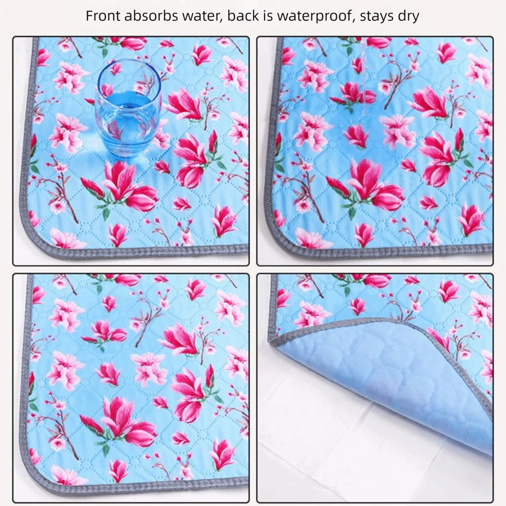 Water Absorbent Wheelchair Seat Cushion Washable Leakproof Chair Protector Anti-Slip Comfortable Seat Cover Wheelchair Use